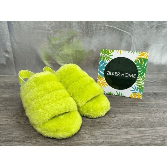UGG Shoes - UGG Women's Fluff Yeah Slide Sandals - Key Lime 6M